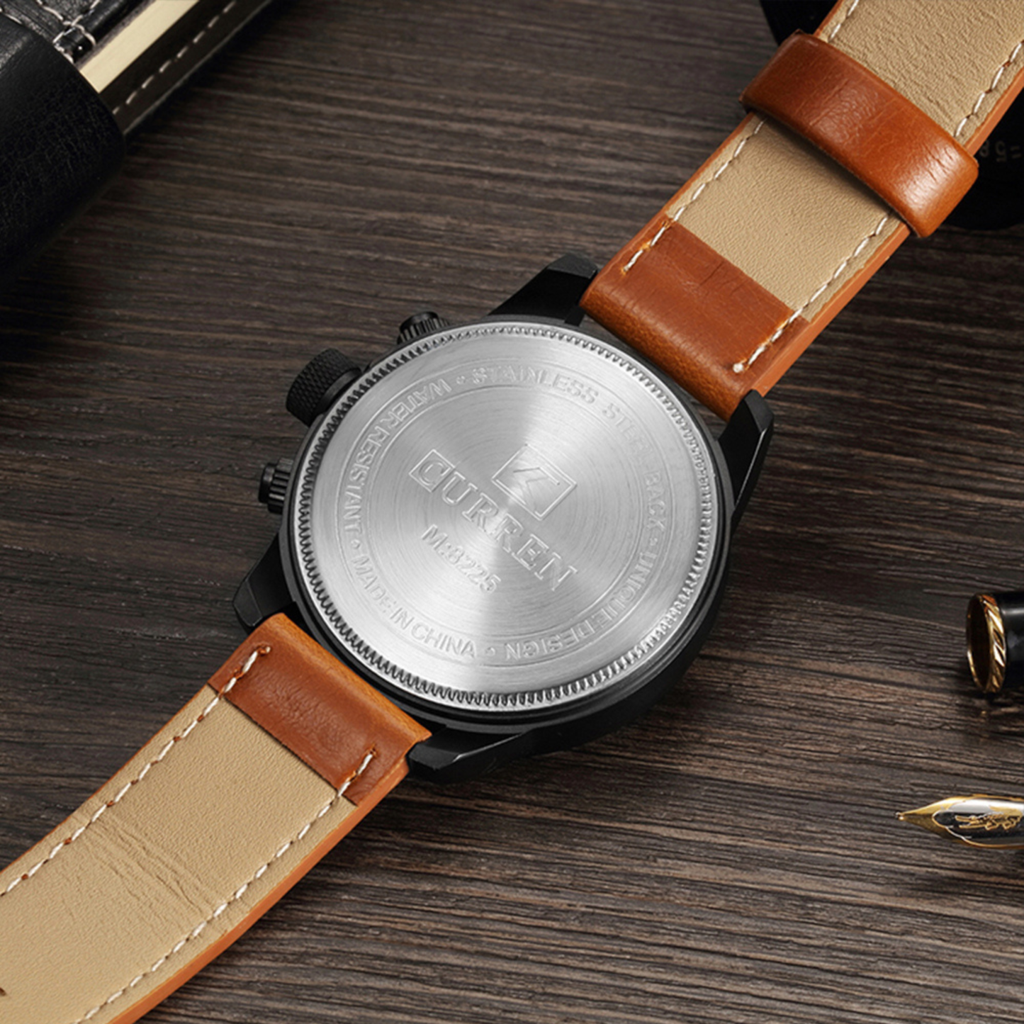 Reloj Curren 8225 Café Cuero Vintage