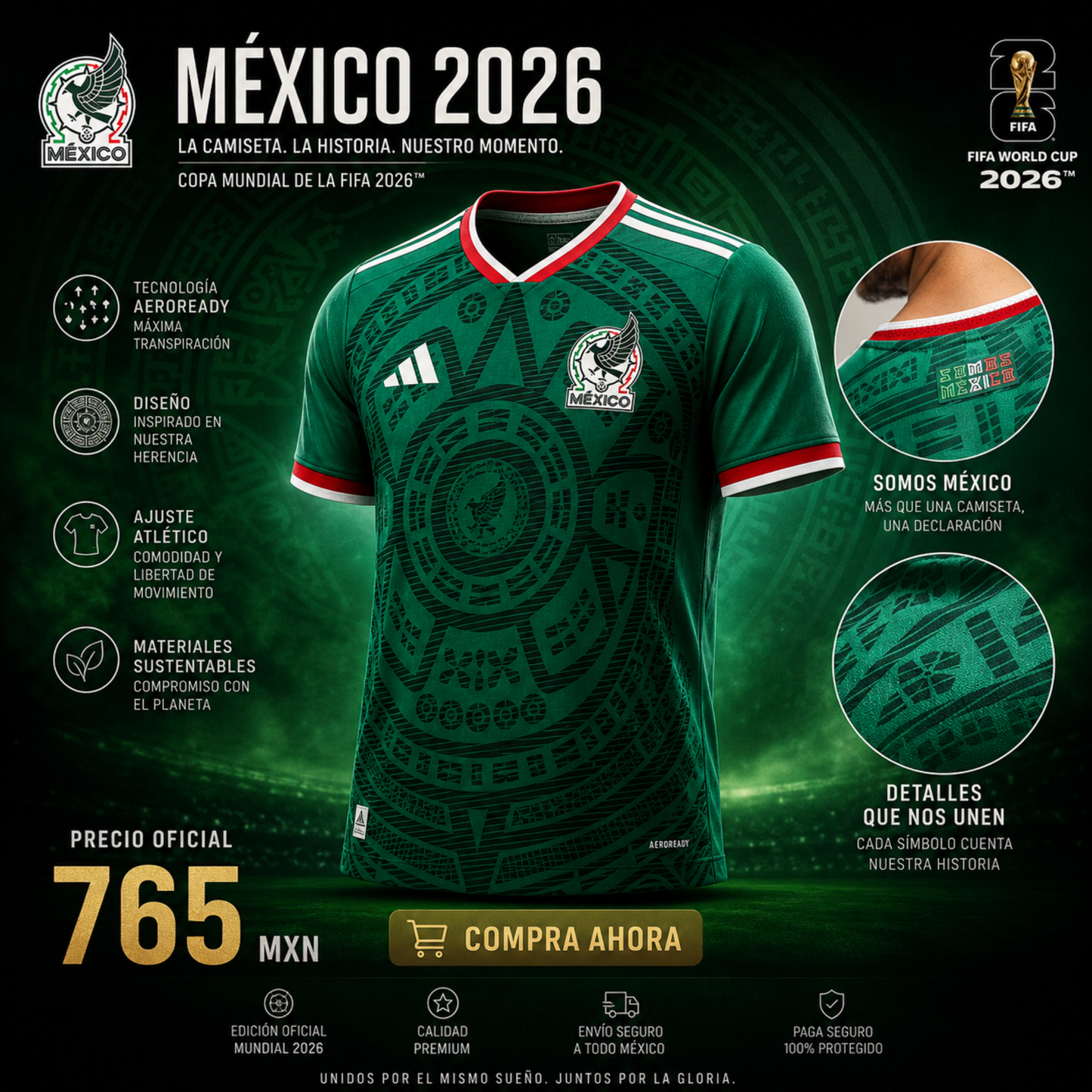 Camiseta Mexicana - Mundial 2026