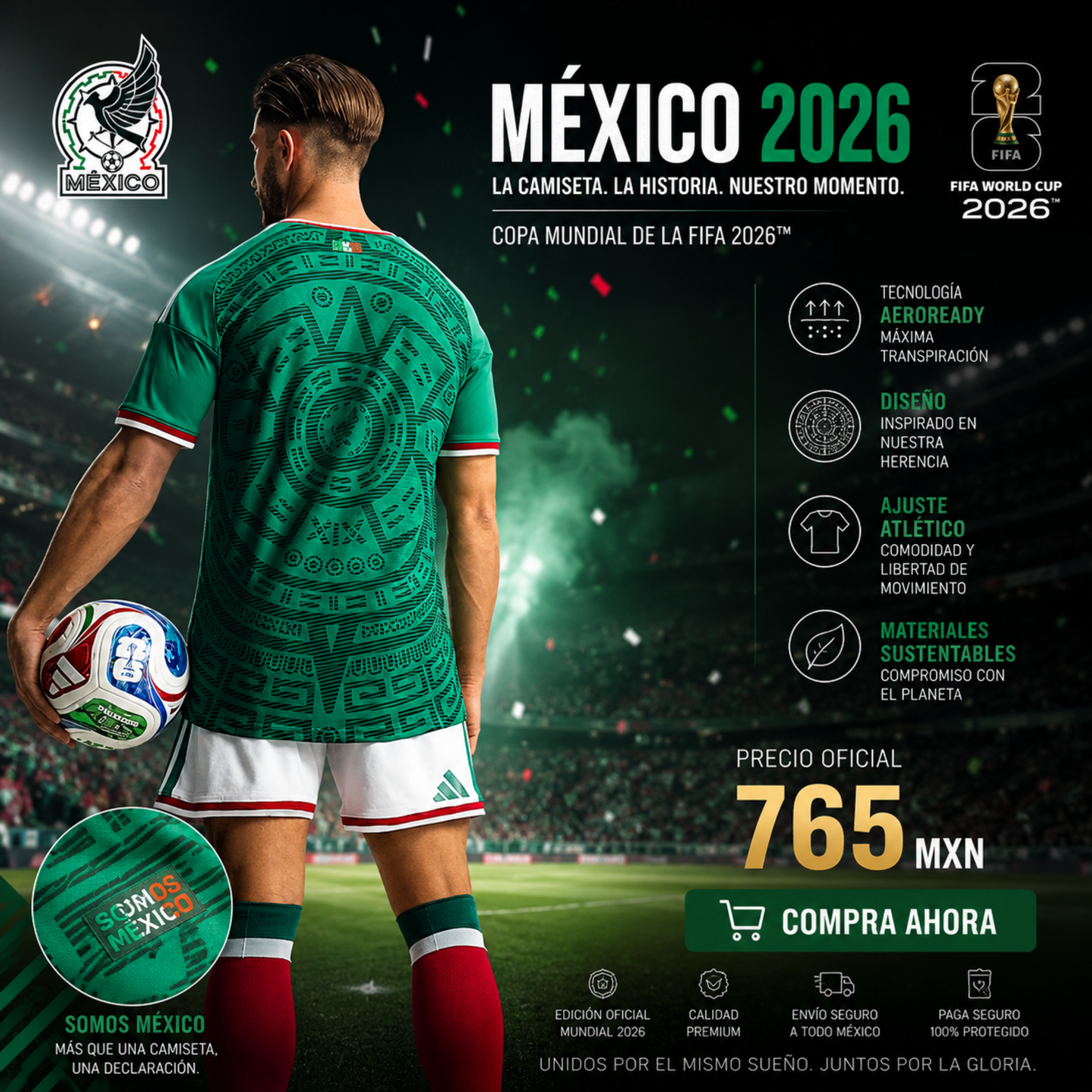 Camiseta Mexicana - Mundial 2026