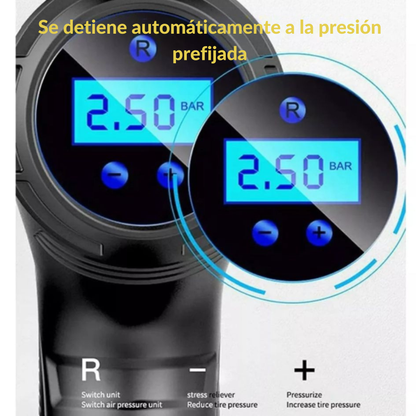 Compresor Inflador Led Automático
